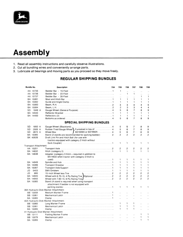 John Deere 700 Series Integral Flexible Bedder Operator's Manual (OMA17489) - Image 2