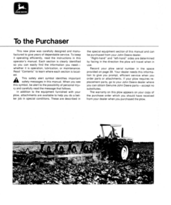 Alternative view of John Deere F935H, F945H Moldboard Plows Operator's Manual (OMA17514)