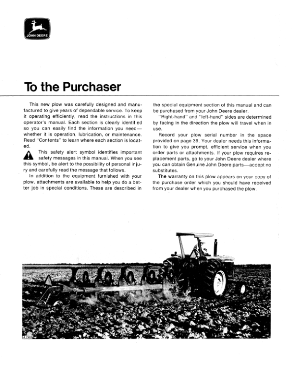 John Deere F935H, F945H Moldboard Plows Operator's Manual (OMA17514) - Image 2