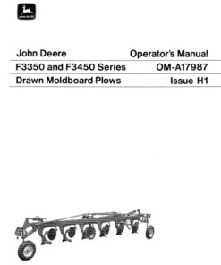 John Deere F3350, F3450 Series Drawn Moldboard Plow Operator's Manual (OMA17987)