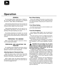 Alternative view of John Deere PA824, PA840 Series, PA860 Series, PA884 Planting Attachments Operator's Manual (OMA18176)