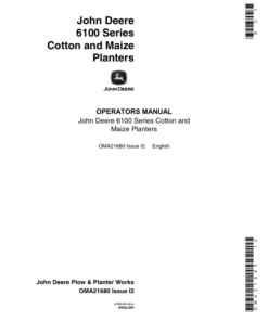 John Deere 6100 Series Maize Planter Operator's Manual (OMA21680)