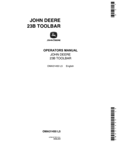 John Deere 23B Toolbar Operator's Manual (OMA31450)