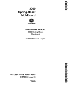 John Deere 3200 Moldboard Plow Operator's Manual (OMA32008)