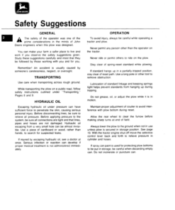 Alternative view of John Deere 3200 Moldboard Plow Operator's Manual (OMA32008)