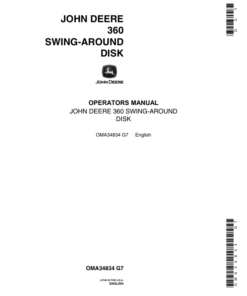 John Deere 360 Swing-Around Disk Operator's Manual (OMA34834)