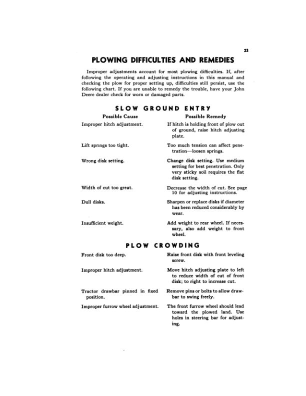 John Deere 600, 600H Drawn Disk Plow Operator's Manual (OMA3560) - Image 2