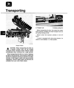 Alternative view of John Deere 220 Center-Fold Power Flex Disk (023681-) Operator's Manual (OMA37725)