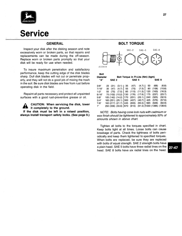John Deere 230 Wing-Fold Power-Flex Disk (026501-) Operator's Manual (OMA37973) - Image 2