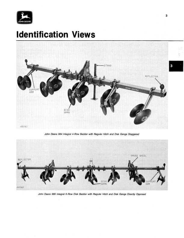 John Deere 984, 986, 988 Intergral Disk Bedder Operator's Manual (OMA38569) - Image 2