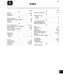 Alternative view of John Deere 410 Finishing Harrow Operator's Manual (OMA39766)