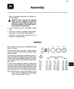 Alternative view of John Deere 66 Forage Blower Operator's Manual (OMA41187)