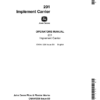 John Deere 201 Implement Carrier Operator's Manual (OMA41296)