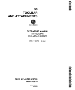 John Deere 50 Toolbar, Attachments Operator's Manual (OMA41456)