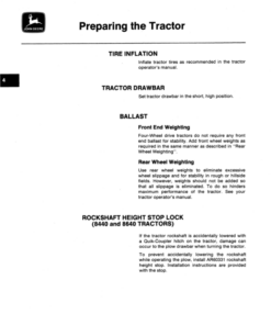 Alternative view of John Deere 3700 Flex Drawn Moldboard Plow Operator's Manual (OMA43384)