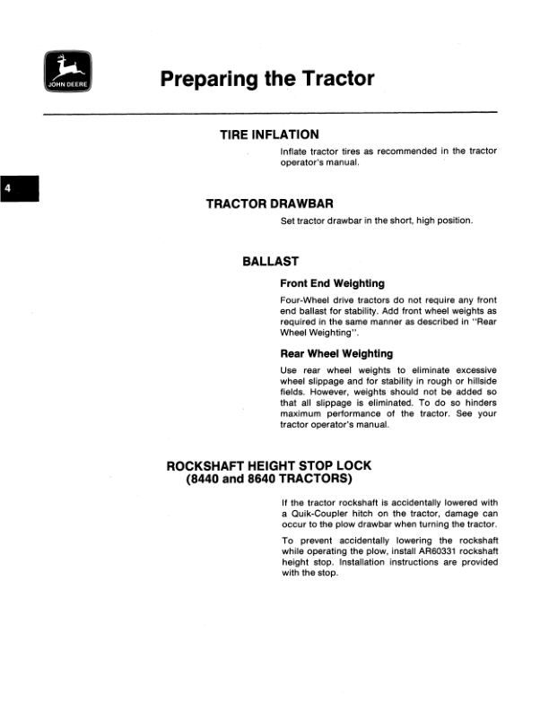 John Deere 3700 Flex Drawn Moldboard Plow Operator's Manual (OMA43384) - Image 2