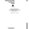 John Deere F8350, F8450 Moldboard Plow Operator's Manual (OMA43533)