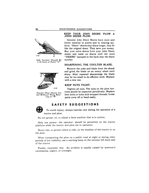 John Deere 422A Moldboard Plow Operator's Manual (OMA47656) - Image 2