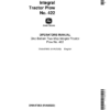 John Deere One Bottom Two-Way Integral Tractor Plow No. 422 Operator's Manual (OMA47853)