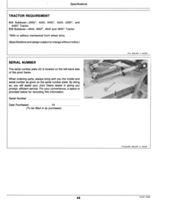 Alternative view of John Deere 855, 856 AG Bulldozers Operator's Manual (OMA48054)