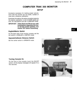 Alternative view of John Deere Computer Trak 100, 200, 300 Planter Monitors (Export) Operator's Manual (OMA49879)