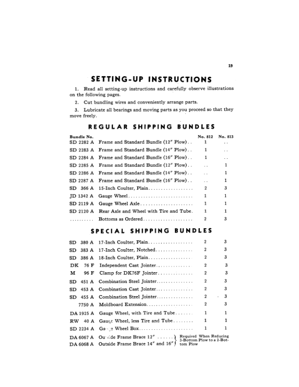 John Deere 812, 813 Integral Moldboard Plows Operator's Manual (OMA501054) - Image 2