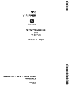 John Deere 910 V-Ripper Operator's Manual (OMA50545)