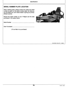 Alternative view of John Deere 910 V-Ripper Operator's Manual (OMA50545)