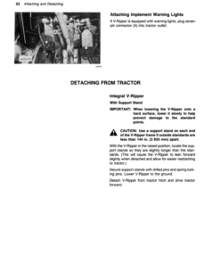 Alternative view of John Deere 900 V-Ripper Operator's Manual (OMA50726)