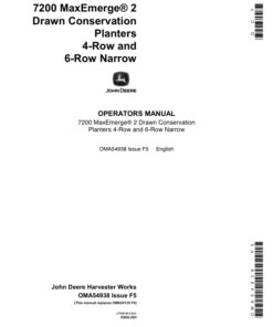 John Deere 7200 MaxEmerge2 Drawn Planters Operator's Manual (OMA54938)