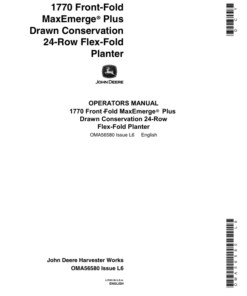 John Deere 1770 Drawn Planters (670101-685100) Operator's Manual (OMA56580)