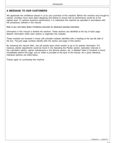 Alternative view of John Deere 1710 Integral Planter Operator's Manual (OMA56588)