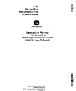 John Deere 1780 Drawn Planter (675101-675999) Operator's Manual (OMA60121)