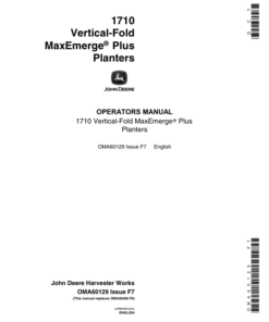 John Deere 1710 Integral Planter Operator's Manual (OMA60129)