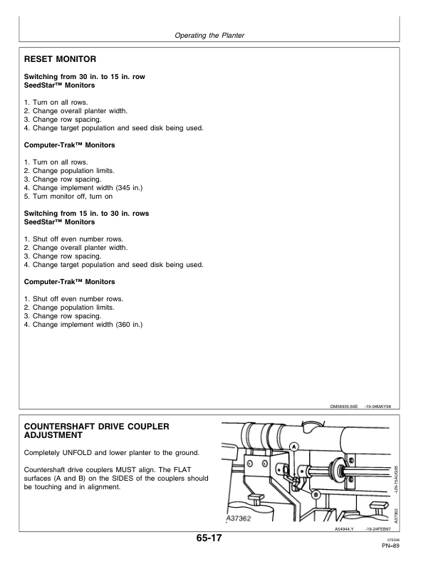 John Deere 1780 Planters / 12 Row - 30 In. Spacing / 23 Row - 15 In. Spacing (North American) Operator's Manual (OMA62495) - Image 4