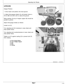 Alternative view of John Deere 1700, 1730 Integral Planters (670101-680999) Operator's Manual (OMA62499)