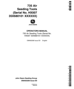 John Deere 735 Air Seeding Tools Operator's Manual (OMA65268)