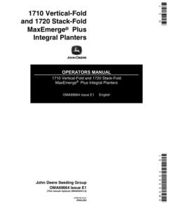 John Deere 1710 & 1720 Integral Planter Operator's Manual (OMA69664)