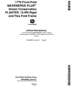 John Deere 1770 Drawn Planters (695101-700999) Operator's Manual (OMA69681)