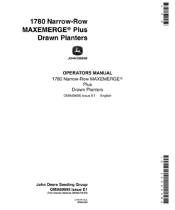 John Deere 1780 Drawn Planter (695101-695999) Operator's Manual (OMA69695)