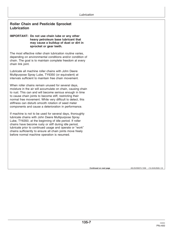 John Deere 1750 Drawn Planters (700101-715999) (4R - 6N - 6W - 8N) Operator's Manual (OMA72766) - Image 2
