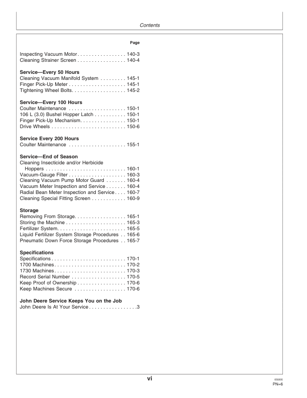 John Deere 1700 & 1730 Integral Planters North America & Australia Edition Standard Units (705101-715999) Operator's Manual (OMA82860) - Image 2
