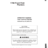John Deere 1790 Drawn Planters with Rate Chart (705101-715999) Operator's Manual (OMA82905)