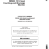 John Deere CCS Seed Counting & Blockage Monitor - SM500 Monitor Operator's Manual (OMA84572)