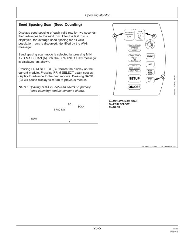 John Deere CCS Seed Counting & Blockage Monitor - SM500 Monitor Operator's Manual (OMA84572) - Image 2