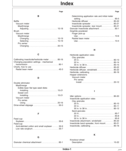 Alternative view of John Deere Rate Charts & Settings Standard Units (720101- ) Operator's Manual (OMA84620)