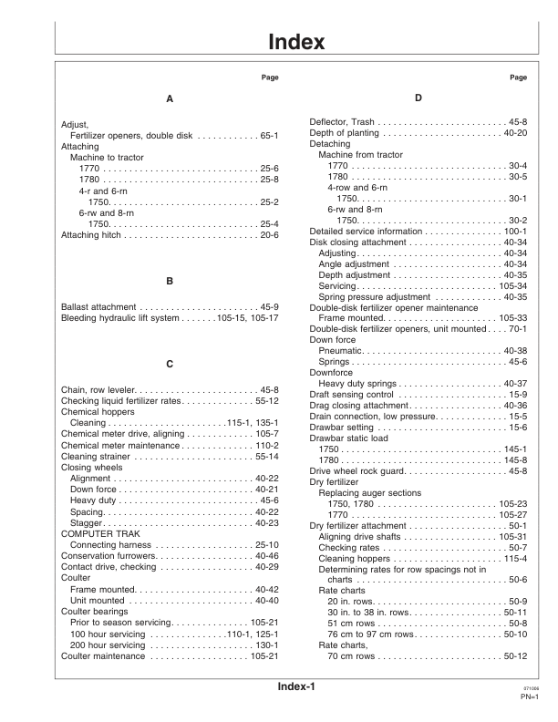 John Deere 1750 1770-12R, 1780 Drawn Planters (720101-720999) Operator's Manual (OMA84641) - Image 4