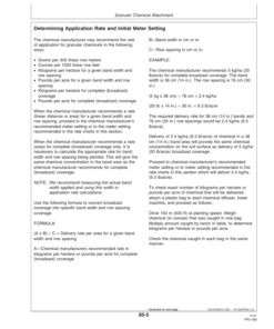 Alternative view of John Deere Rate Charts & Settings Metric Units (725101-735100 ) Operator's Manual (OMA85408)