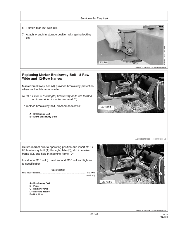John Deere 1760 & 1760NT Planters / Order w/Rate Charts Manual per S.N. (720101- ) Operator's Manual (OMA85426) - Image 3