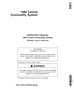 John Deere 1990 Central Commodity System North America (725101-730100) Operator's Manual (OMA85521)